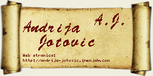 Andrija Jotović vizit kartica